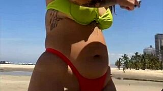 I think that married woman is drawing attention on the beach with her tucked bikini