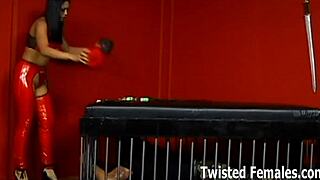 In this femdom pov, the mistress dominates the slave with humiliation and bdsm.