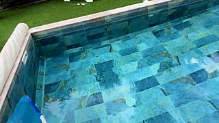 Stepmom Teases With Big Ass Before Risky Pool Fuck