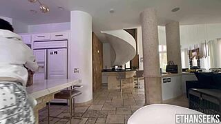 Hot Cougar Crashes Into Neighbor To Lure Him In Her House To Fuck - Ethan Seeks - Richelle Ryan