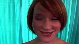 Can the cutie with braces handle big black cock in pov?
