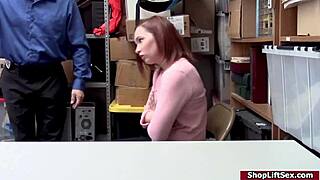 Can You Believe Teen Shoplifter Sucks Officer's Cock In Office?