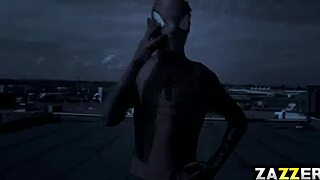 the black cat sucks spidey's big cock in cosplay