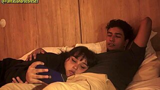 My stepsister choked on my dick after the movie