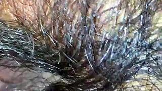 Thick Hairy Pussy Bitch Girlfriend Enjoys Juicy Wet Cock In Her Beaver With Nipples Hard.