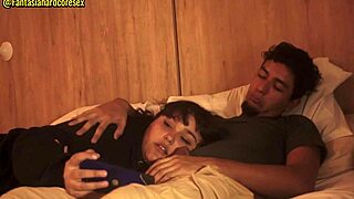 My stepsister choked on my dick after the movie