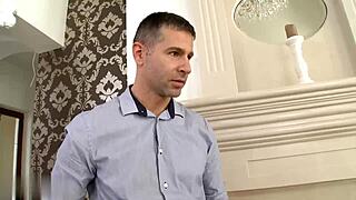 Oh wow, the pretty blonde in erotic stockings got banged so hard!