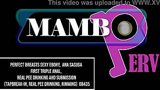 ebony ana sasuga feels intense in triple anal gangbang
