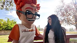 I watched theodora day take big dick in blowjob and doggystyle for facial!