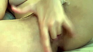 Cute blonde enjoys morning masturbation in stepdad's cabin.