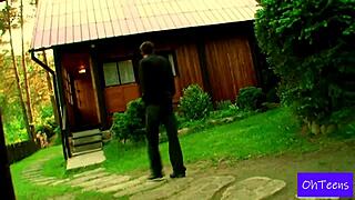 Beautiful College Roommate Kattie And Kristof Explore First Time Outdoor Fun