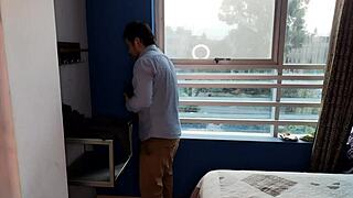 Latina Teen Bent Over For Tailor's Cock Measuring Vagina Depth With Creampie