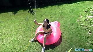 bathtub bubbles with sara bell and raul costa in hardcore pov action