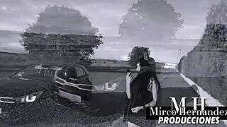 sofia mayers has a sweet encounter on the shore