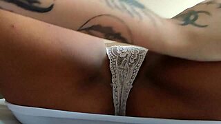 My best friend's girlfriend in miniskirt lets me touch her