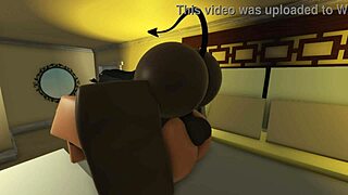 Roblox cookies features four futanari characters engaging in sex