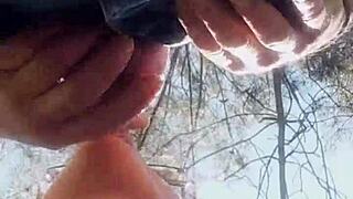 Real Behind-The-Scenes Outdoor Deepthroat Blowjob With Big Cock