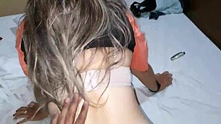 does blonde get cumshot in doggystyle?