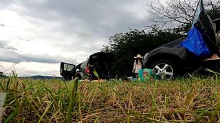 No Panties Girls Outdoors Fun On Try On Haul Day With Lingerie And Short Summer Dress And Miniskirts