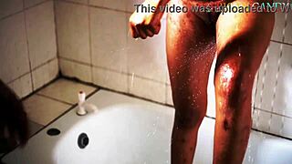 Hardcore Fucking from Bathroom to Bedroom with Cum Creampie