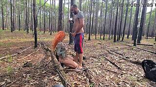 Gorgeous Redhead Latina Does Exhibitionism On Trail, Ends In Bold Outdoor Sex With Blowjob And Ass Fucking