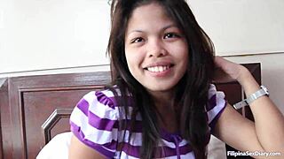 Asian Pinay Bent Over for Monster Cock Creampie