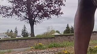 Practicing indoor routine outdoors with ass workout!