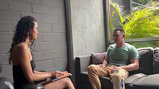 Sloppy Head and Raw Sex with Latina Therapist.