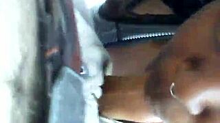 Interracial Couple Engages In Public Blowjob And Doggystyle