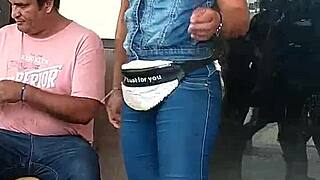 i spied on two nice asses at the fruit market