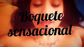 Brunette in lingerie gets massage and orgasm!