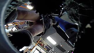 Filmed asian teen in public skirt