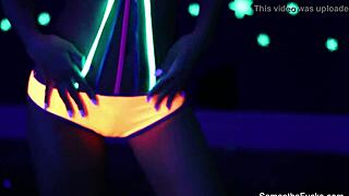 Samantha Saint Lesbian Black Light