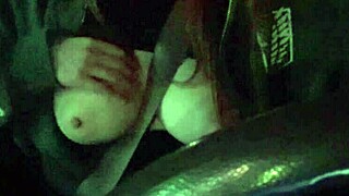 Italian Big Tits Artemisia Love Flashes Horny Boobs in Outdoor Solo Car Ride