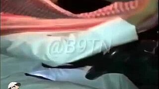 Gulf girl dances seductively on shilats with hashish at home