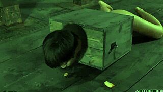 Restrained cutie gets punished in garage