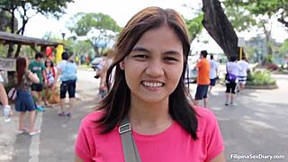 Asian Pinay Bent Over for Monster Cock Creampie