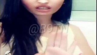 Gulf girl dances seductively on shilats with hashish at home