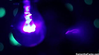 Samantha Saint Lesbian Black Light