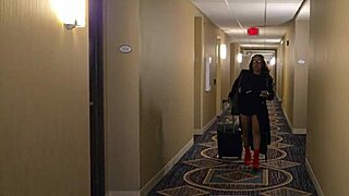 Petite girls kiss and ride monster BBC in threesome