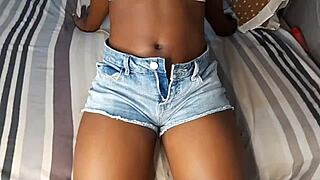 Amazing girl shows how she touches herself nicely so her husband can fuck her.