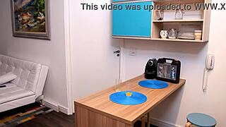 Latina milf with big tits and pussy takes big cock in interview after husband leaves, attending neighbor's desires