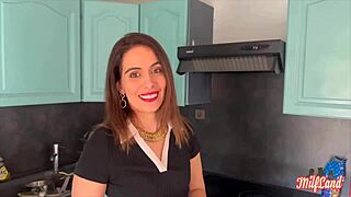 French slut in lingerie craves big cock