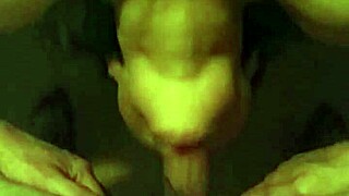 Amateur gets facefucked on bed with deepthroat blowjob