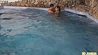 Eva Perez Giving Ass And Taking Anal Cum In Red And Sheer Outfit