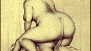 vintage antique drawings from retro times showcasing erotic art