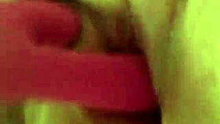 G-spot dildo used for solo masturbation and cum play