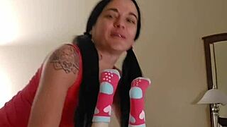 emy angel massages her petite 18+ redhead pussy