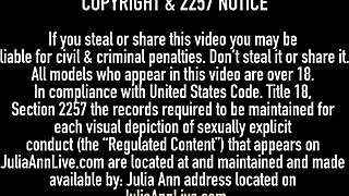 the most incredible milf julia ann shares her life story in a casual conversation, blonde and shaved with monster cock details