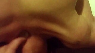 Amateur gets facefucked on bed with deepthroat blowjob